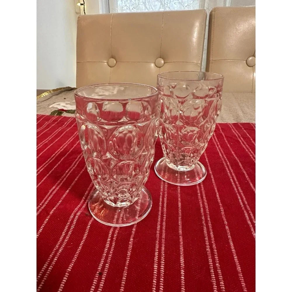 Two Vintage Thumb print Glasses